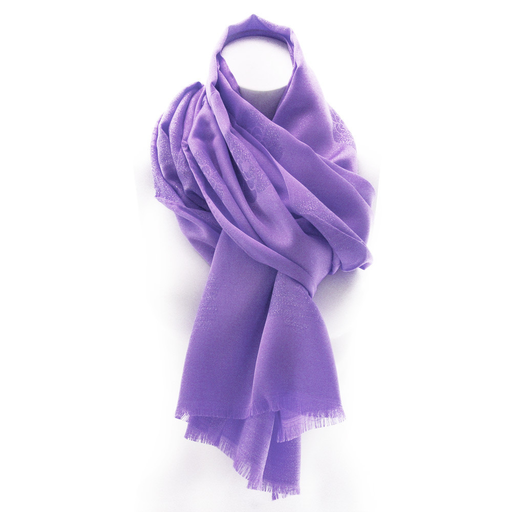 Fialová dámska elegantná šatka Everleigh