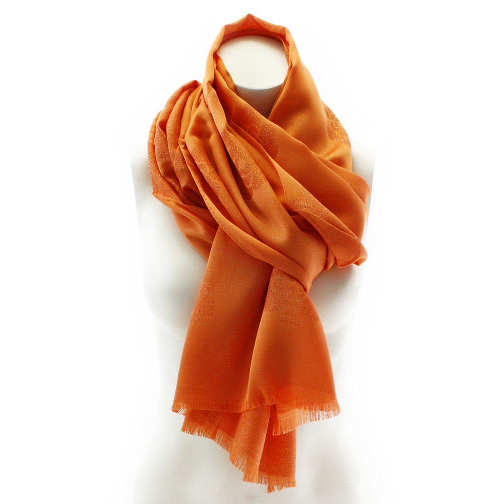 Oranžová dámska elegantná šatka Everleigh