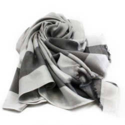 Sivá dámska elegantná kockovaná šatka Olivia