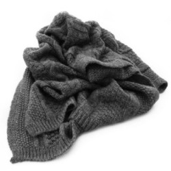 Tmavosivý dámsky pletený šál Thais