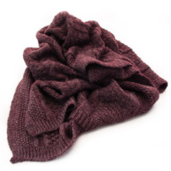 Vínovo červený dámsky pletený šál Thais