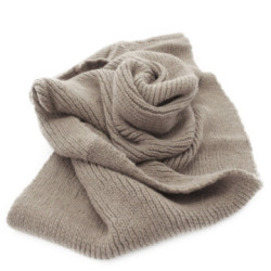 Hnedošedý pletený dámsky nákrčník Rivera