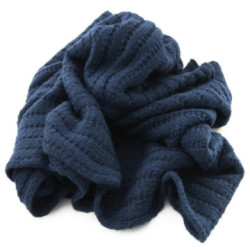 Tmavomodrý pletený dámsky nákrčník Makoto