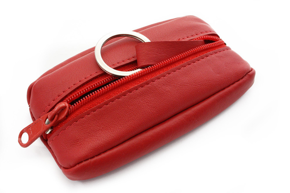 Červená sada dámské kabelky, peněženky a klíčenky 412-3013-9769-2418-31
