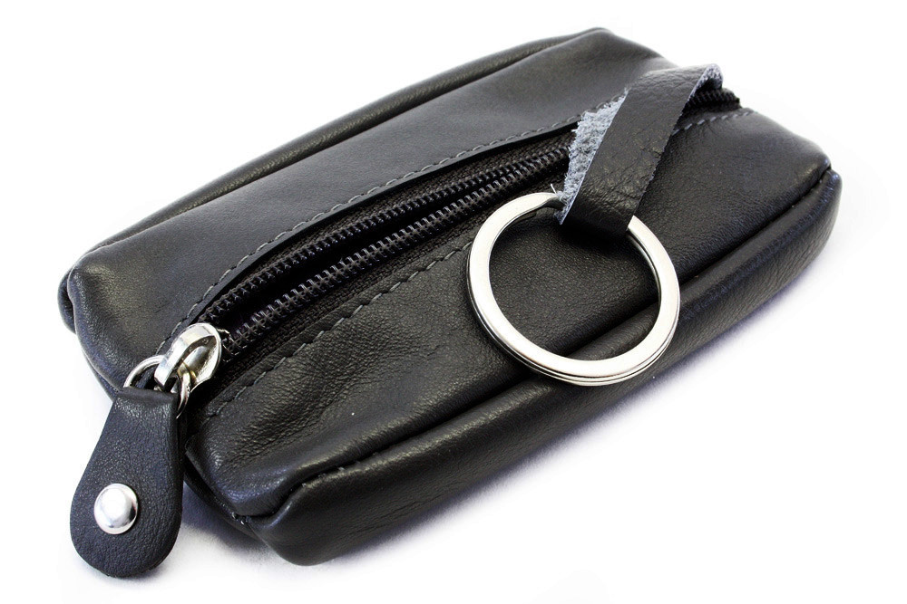 Černá sada dámské kabelky, peněženky a klíčenky 412-3013-9769-2418-60