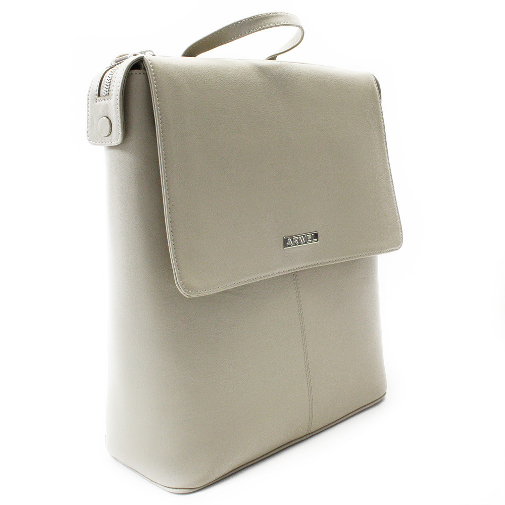 Šedobéžová sada dámského batohu, etue a klíčenky 412-1660-0025-2418-24