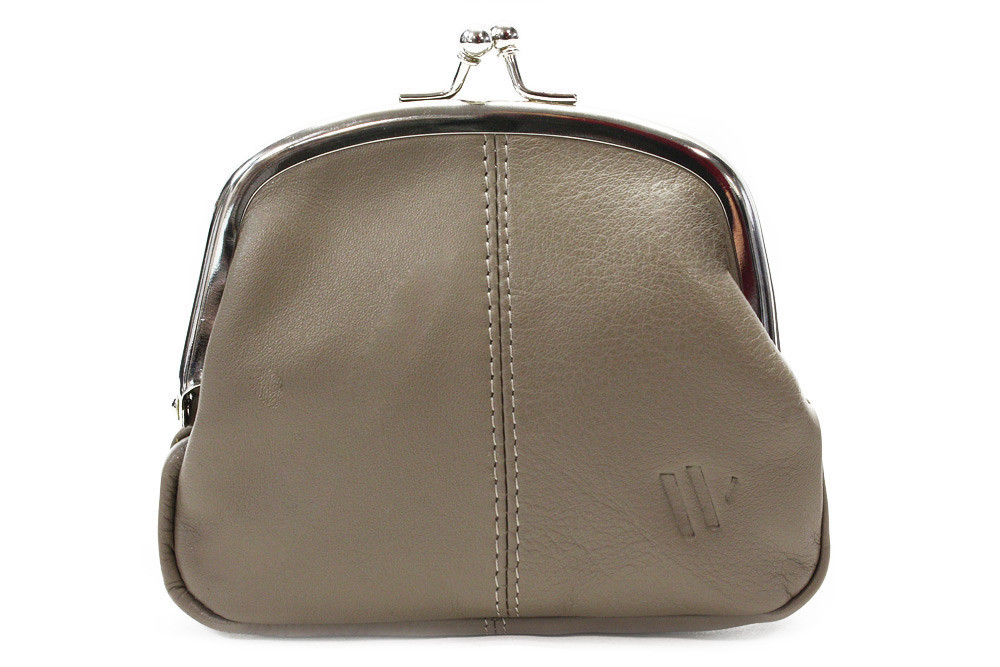 Šedohnědá sada dámské kabelky, peněženky a klíčenky 412-4003-1745-2418-26