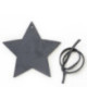 Tmavě stříbrná vánoční ozdoba hvězda 619-1216-29