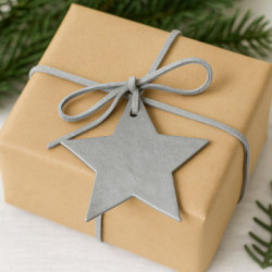 Tmavo strieborná vianočná ozdoba hviezda Gallo