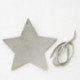 Světle šedá vánoční ozdoba hvězda 619-1216-20