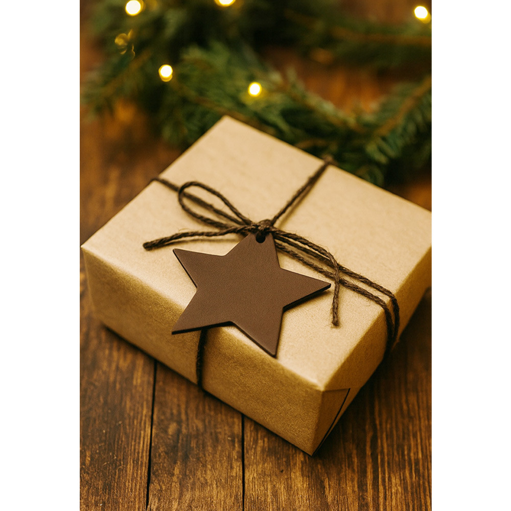 Hnědá vánoční ozdoba hvězda 619-1216-41