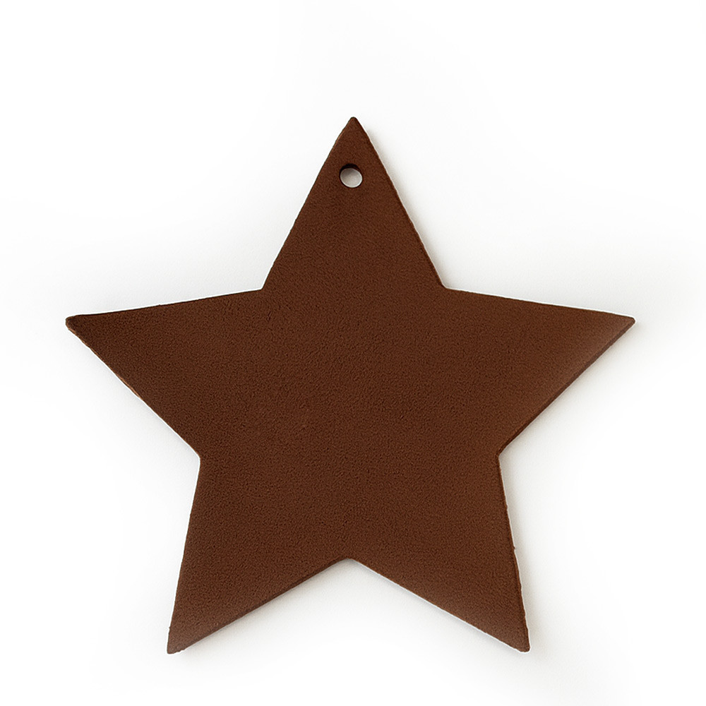 Hnědá vánoční ozdoba hvězda 619-1216-41
