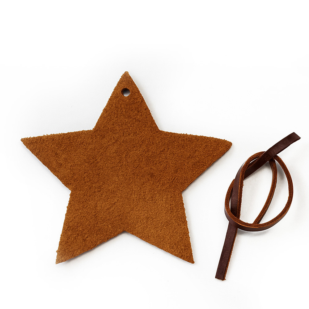 Hnědá vánoční ozdoba hvězda Gallo