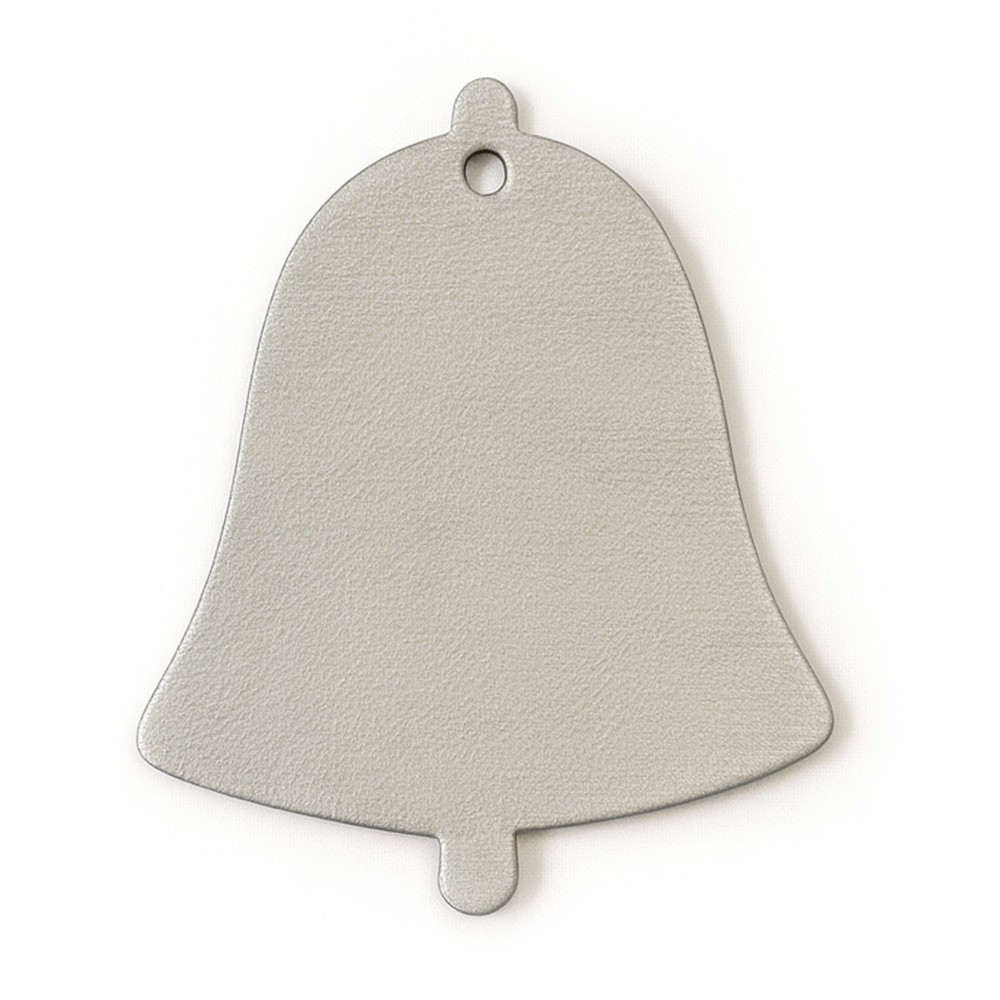 Svetlosivá vianočná ozdoba zvonček Cabrera