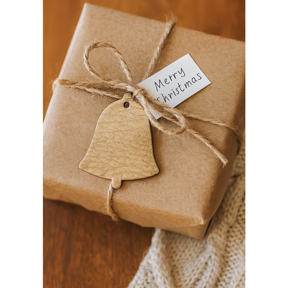 Zlatá vánoční ozdoba zvonek Cabrera