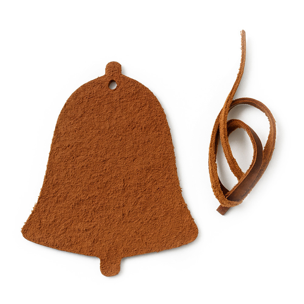 Hnědá vánoční ozdoba zvonek 619-1213-41