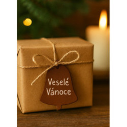 Hnedá vianočná ozdoba zvonček Cabrera