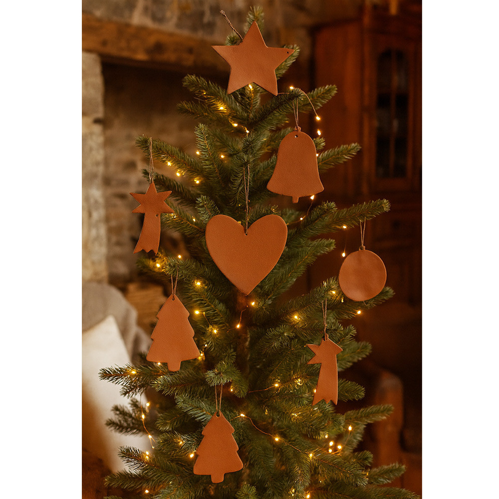 Hnědá vánoční ozdoba zvonek 619-1213-41