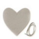 Světle šedá vánoční ozdoba srdce 619-1212-20