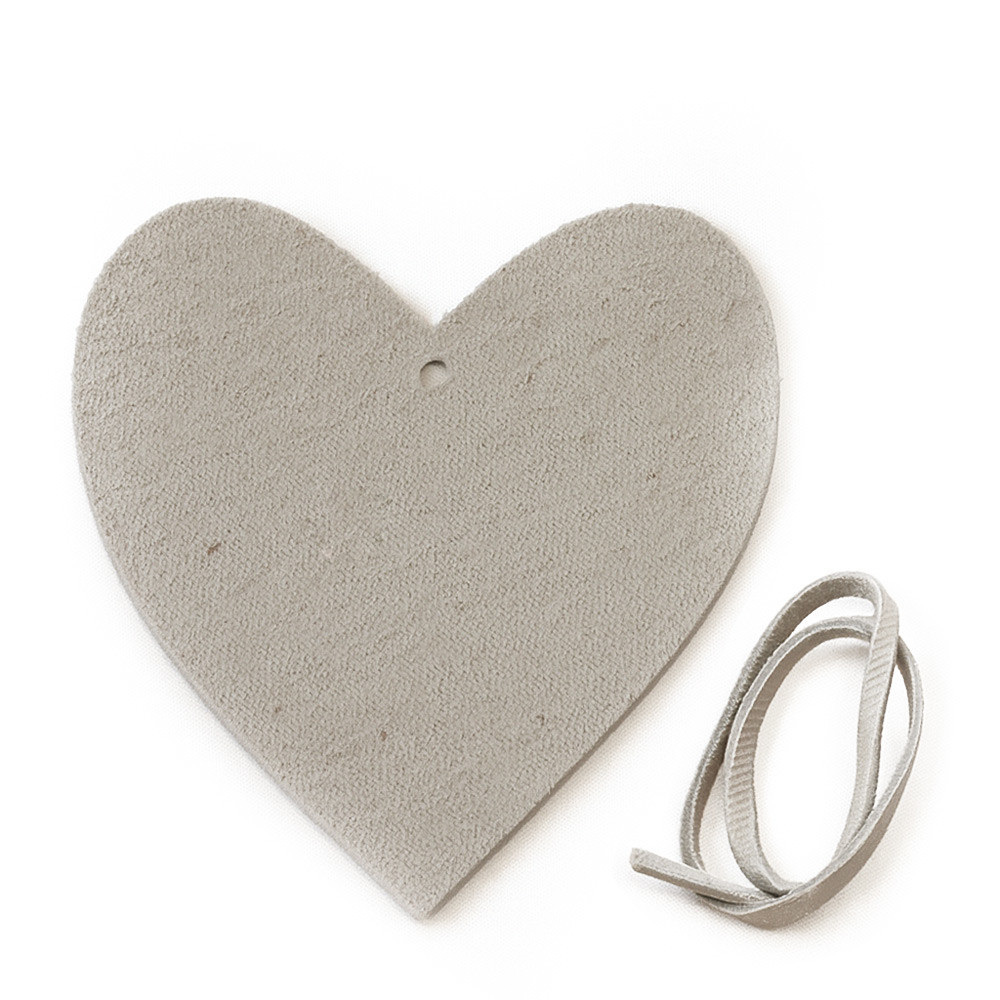Světle šedá vánoční ozdoba srdce 619-1212-20
