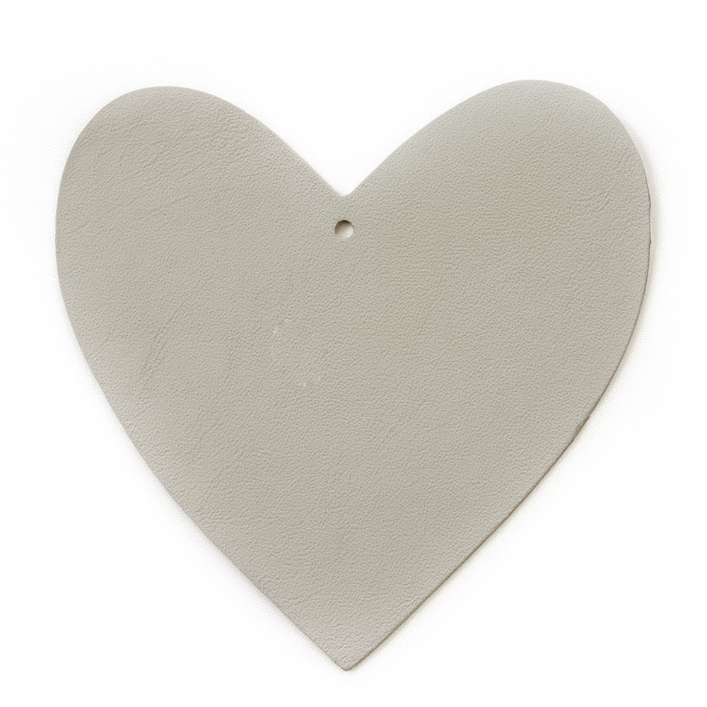 Svetlosivá vianočná ozdoba srdca Ayane