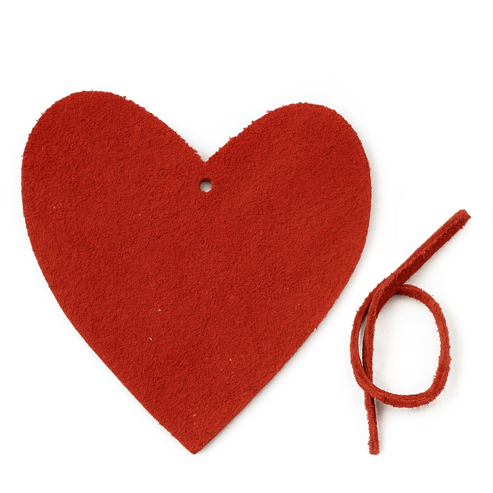 Červená vánoční ozdoba srdce 619-1212-31