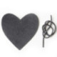 Tmavě stříbrná vánoční ozdoba srdce 619-1212-29