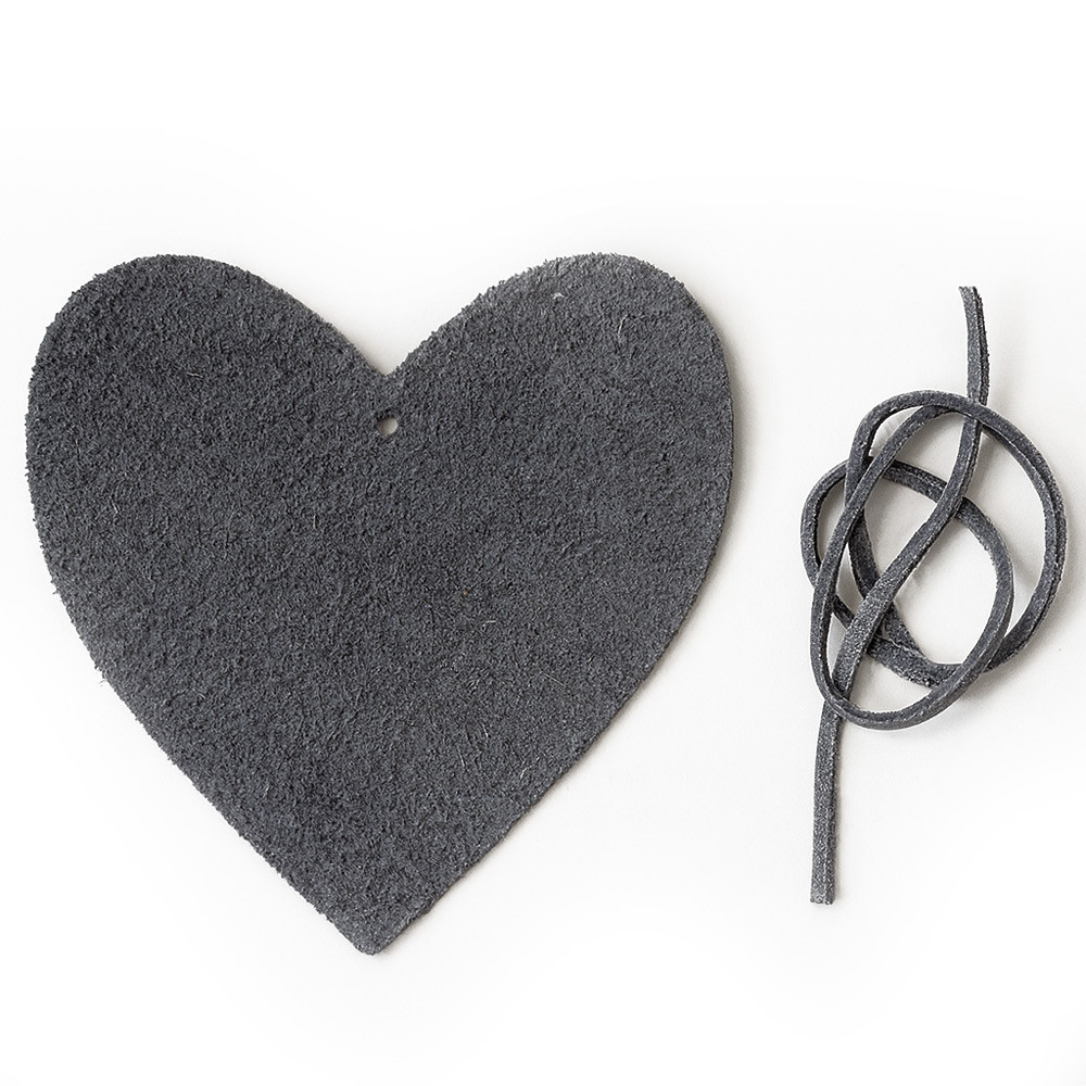 Tmavě stříbrná vánoční ozdoba srdce 619-1212-29