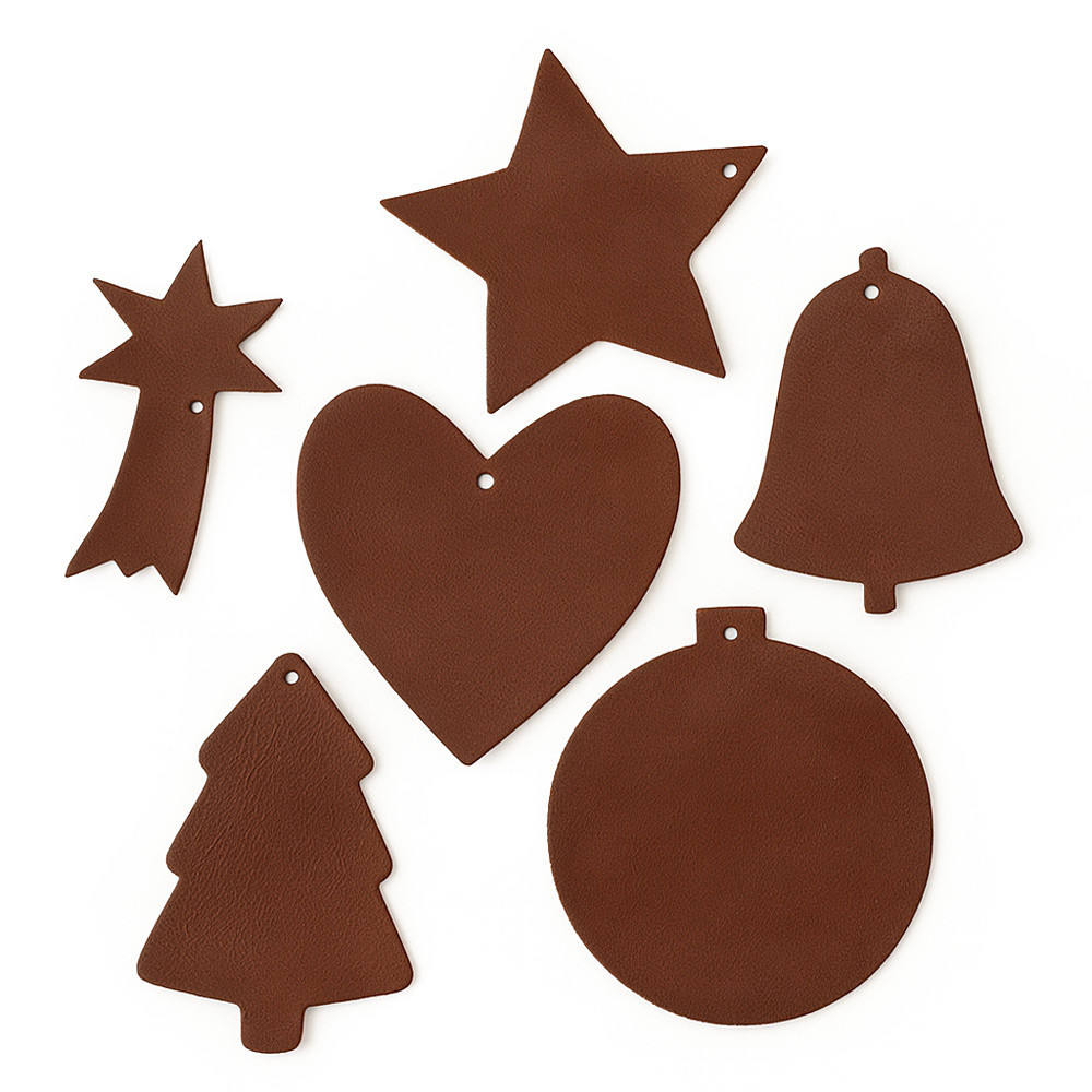 Hnědá vánoční ozdoba srdce Ayane