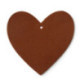 Hnědá vánoční ozdoba srdce 619-1212-41