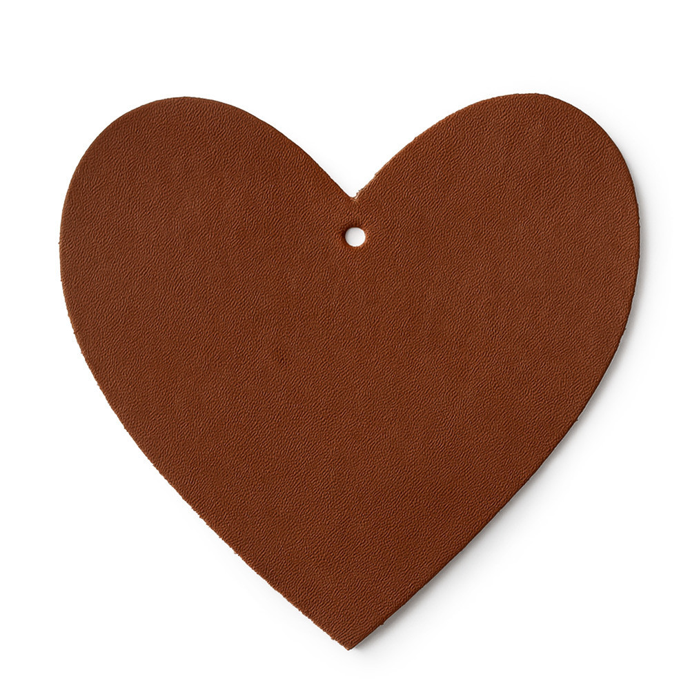 Hnědá vánoční ozdoba srdce 619-1212-41