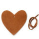 Hnědá vánoční ozdoba srdce Ayane