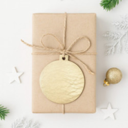 Zlatá vianočná ozdoba banka Inoue