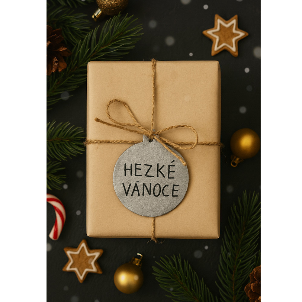 Tmavě stříbrná vánoční ozdoba baňka 619-1211-29