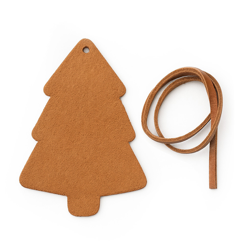 Hnědá vánoční ozdoba stromeček Yevheniy
