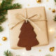 Hnědá vánoční ozdoba stromeček 619-1215-41