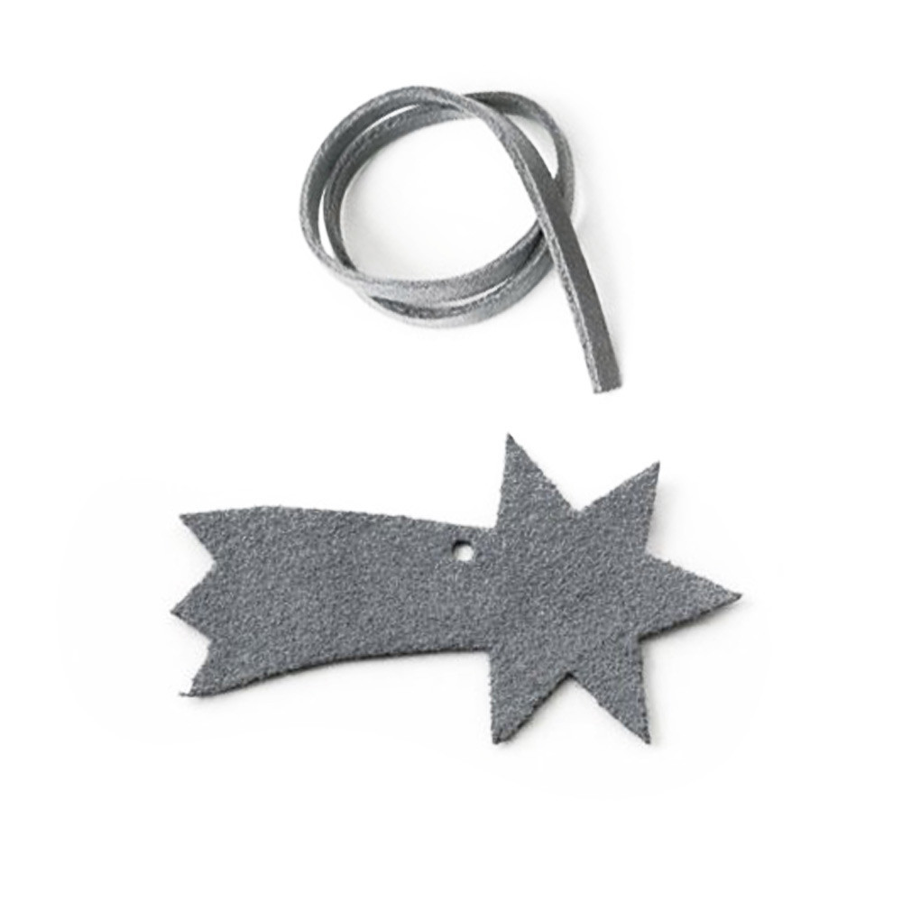 Tmavě stříbrná vánoční ozdoba stromeček Robbins