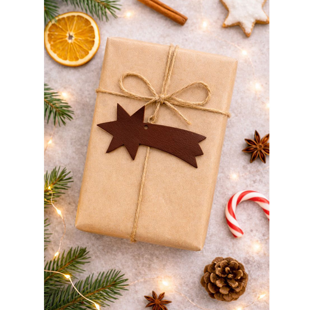 Hnědá vánoční ozdoba kometa 619-1214-41