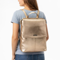 Ružovo zlatý mestský kožený batoh Neville