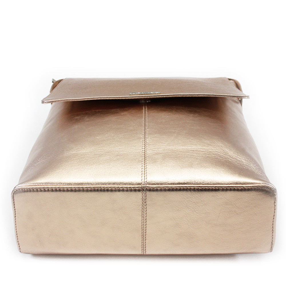 Růžovo zlatý městský kožený batoh 311-1660-35