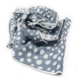 Svetlo modrý dámsky dlhý modny šál s bodkou Olexey