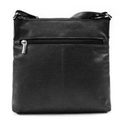 Čierna dámska kožená crossbody kabelka Vatie