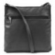 Černá kožená zipová kabelka 212-3014-60