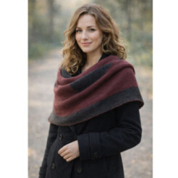 Vínovo červená dámska pletená šatka Mathilda