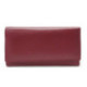Bordově červená dámská klopová kožená peněženka 511-2018-32