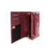 Bordově červená dámská klopová kožená peněženka Ellalien