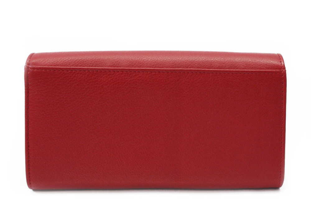 Červená kožená číšnická peněženka s kapsami na kreditní karty 515-2401C-31