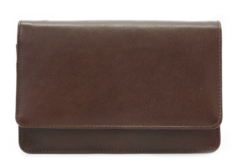 Hnědá pánská kožená dokladová etue 611-2410-40