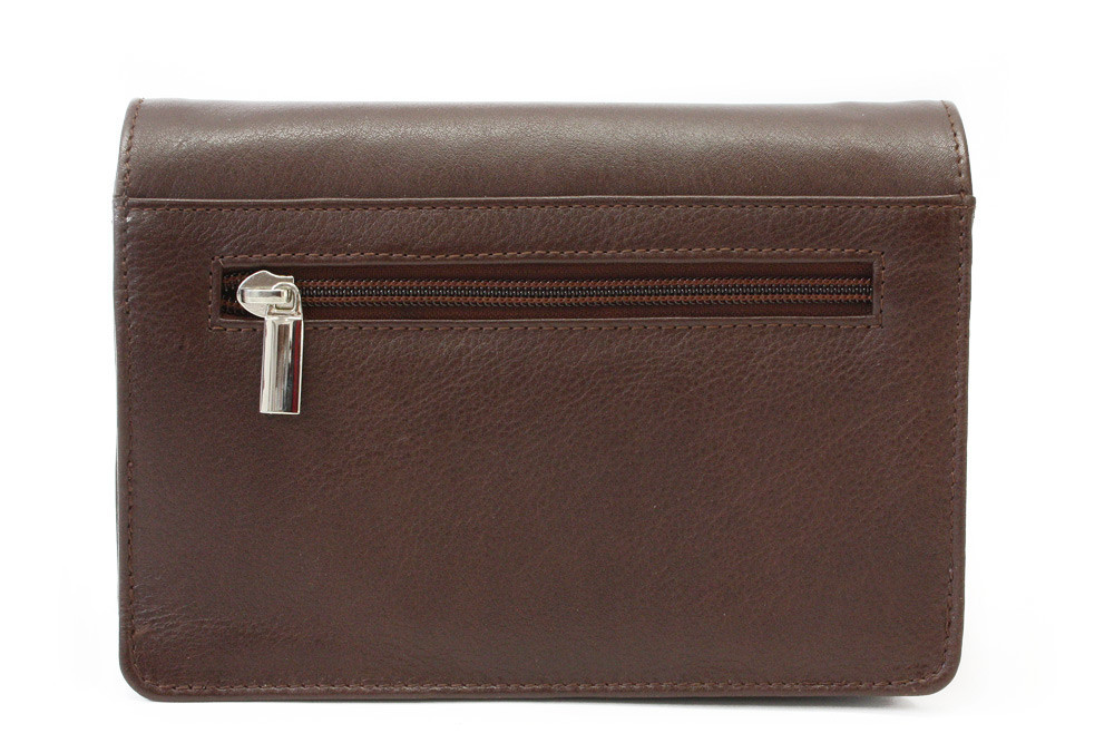 Hnědá pánská kožená dokladová etue 611-2410-40