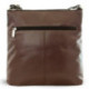 Hnědo černá dámská větší kožená crossbody kabelka Margaret